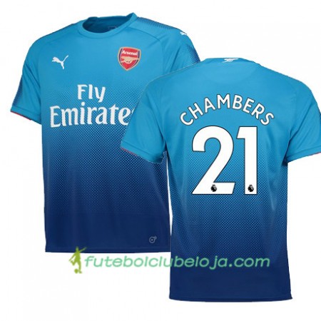 Camisola Arsenal CHAMBERS Equipamento Alternativa 2017-2018 Manga Curta