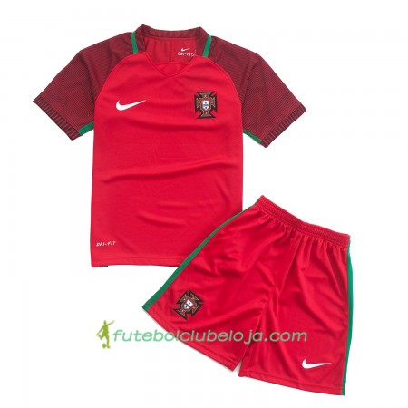 Camisola Portugal Criança Equipamento Principal Euro 2016
