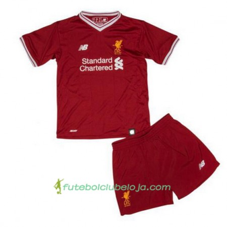 Camisola Liverpool Criança Equipamento Principal 2017-2018 Manga Curta