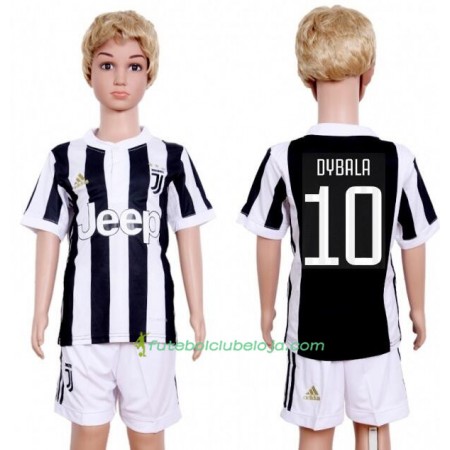 Camisola Juventus Paulo Dybala 10 Criança Equipamento Principal 2017-2018 Manga Curta