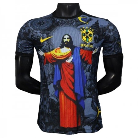 Camisola Brasil 2025 Preta Manga Curta Especial