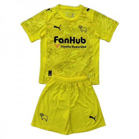 Camisola Derby County Guarda Redes Criança 2025-26 Amarela Manga Curta Camisola Derby County Guarda Redes Criança 2025-26 Amarela Manga Curta