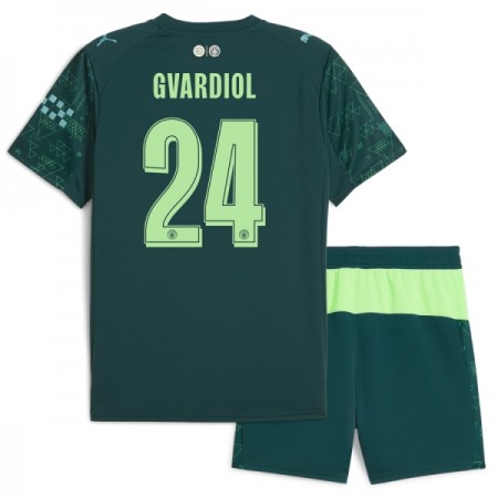 Camisola Manchester City Gvardiol 24 EA Sport Criança Equipamento Quarto 2025-26 Manga Curta