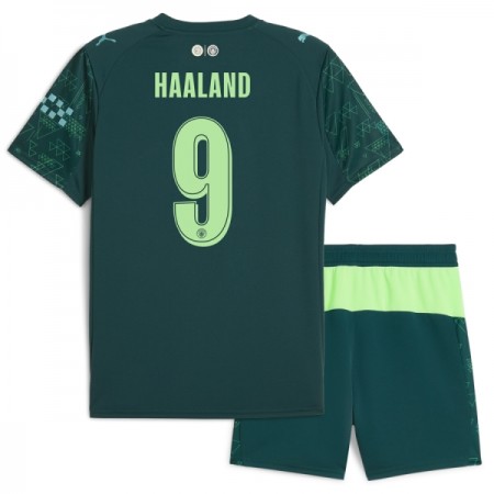 Camisola Manchester City Haaland 9 EA Sport Criança Equipamento Quarto 2025-26 Manga Curta