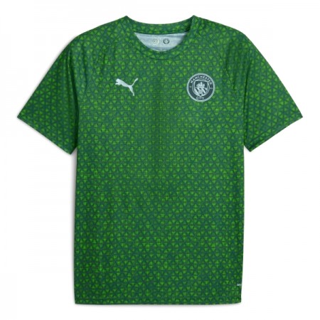 Camisola Manchester City Pre-Match 2025-26 Verde Manga Curta