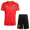 Camisola Bélgica Criança Equipamento Principal Copa do Mundo 2026 Manga Curta