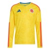 Camisola Colômbia Equipamento Principal Copa do Mundo 2026 Manga Comprida