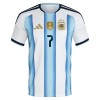 Camisola Argentina De Paul 7 Criança Equipamento Principal Mundial de 2026 Manga Curta