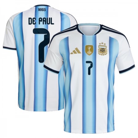 Camisola Argentina De Paul 7 Equipamento Principal Mundial de 2026 Manga Curta
