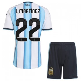 Camisola Argentina Lautaro Martinez 22 Criança Equipamento Principal Mundial de 2026 Manga Curta