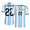 Camisola Argentina Lautaro Martinez 22 Equipamento Principal Mundial de 2026 Manga Curta