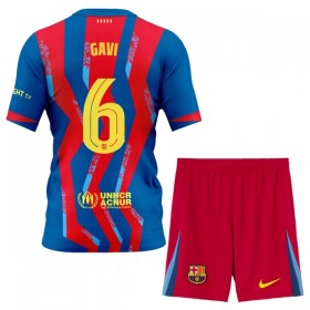 Camisola FC Barcelona Gavi 6 Criança Equipamento Quarto 2025-26 Manga Curta
