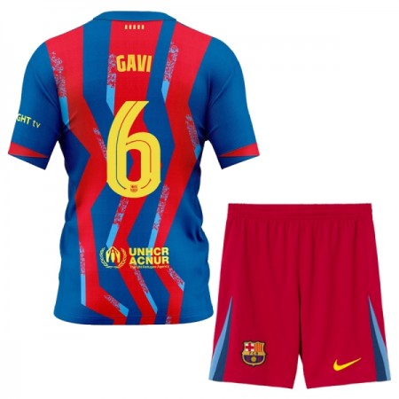 Camisola FC Barcelona Gavi 6 Criança Equipamento Quarto 2025-26 Manga Curta
