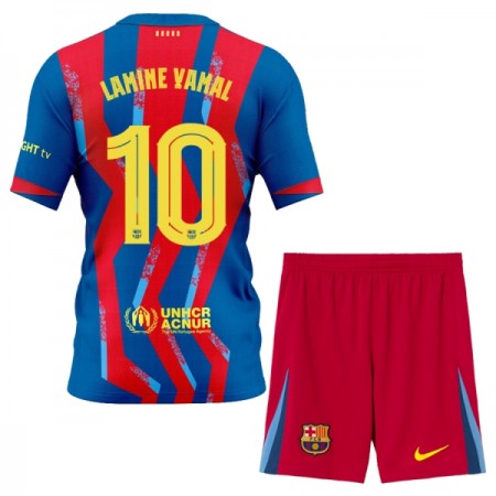 Camisola FC Barcelona Lamine Yamal 10 Criança Equipamento Quarto 2025-26 Manga Curta