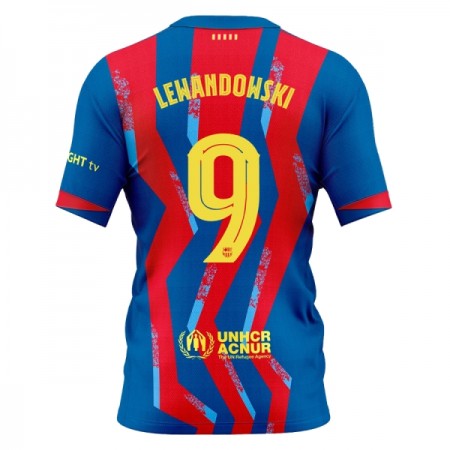 Camisola FC Barcelona Lewandowski 9 Equipamento Quarto 2025-26 Manga Curta