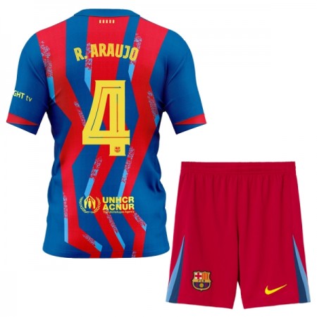 Camisola FC Barcelona R. Araujo 4 Criança Equipamento Quarto 2025-26 Manga Curta
