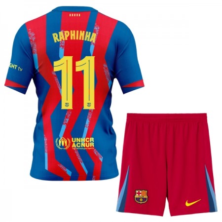 Camisola FC Barcelona Raphinha 11 Criança Equipamento Quarto 2025-26 Manga Curta