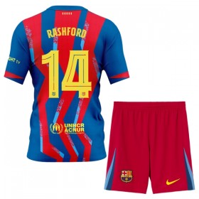 Camisola FC Barcelona Rashford 14 Criança Equipamento Quarto 2025-26 Manga Curta