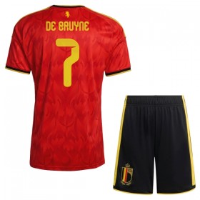 Camisola Bélgica De Bruyne 7 Criança Equipamento Principal Mundial de 2026 Manga Curta