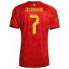 Camisola Bélgica De Bruyne 7 Equipamento Principal Mundial de 2026 Manga Curta