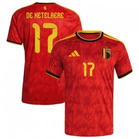 Camisola Bélgica De Ketelaere 17 Equipamento Principal Mundial de 2026 Manga Curta