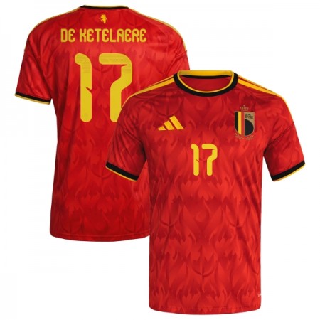 Camisola Bélgica De Ketelaere 17 Equipamento Principal Mundial de 2026 Manga Curta