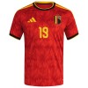 Camisola Bélgica Openda 19 Equipamento Principal Mundial de 2026 Manga Curta
