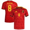 Camisola Bélgica Tielemans 8 Equipamento Principal Mundial de 2026 Manga Curta