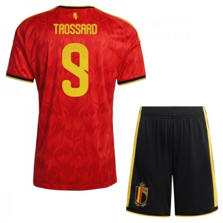 Camisola Bélgica Trossard 9 Criança Equipamento Principal Mundial de 2026 Manga Curta