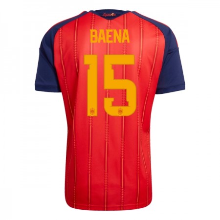 Camisola Espanha Baena 15 Equipamento Principal Mundial de 2026 Manga Curta