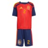 Camisola Espanha Carvajal 2 Criança Equipamento Principal Mundial de 2026 Manga Curta