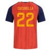Camisola Espanha Cucurella 22 Equipamento Principal Mundial de 2026 Manga Curta