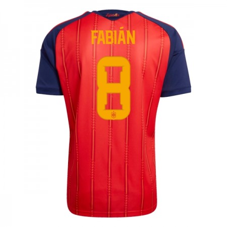 Camisola Espanha Fabian 8 Equipamento Principal Mundial de 2026 Manga Curta