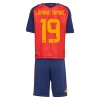 Camisola Espanha Lamine Yamal 19 Criança Equipamento Principal Mundial de 2026 Manga Curta