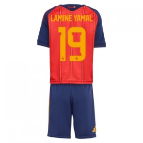 Camisola Espanha Lamine Yamal 19 Criança Equipamento Principal Mundial de 2026 Manga Curta