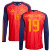 Camisola Espanha Lamine Yamal 19 Equipamento Principal Mundial de 2026 Manga Comprida