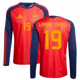 Camisola Espanha Lamine Yamal 19 Equipamento Principal Mundial de 2026 Manga Comprida