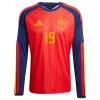 Camisola Espanha Lamine Yamal 19 Equipamento Principal Mundial de 2026 Manga Comprida