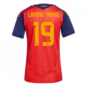 Camisola Espanha Lamine Yamal 19 Mulher Equipamento Principal Mundial de 2026 Manga Curta