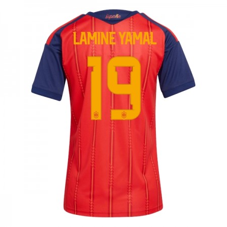 Camisola Espanha Lamine Yamal 19 Mulher Equipamento Principal Mundial de 2026 Manga Curta