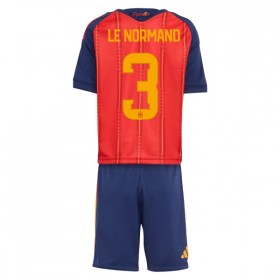 Camisola Espanha Le Normand 3 Criança Equipamento Principal Mundial de 2026 Manga Curta