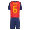 Camisola Espanha Merino 6 Criança Equipamento Principal Mundial de 2026 Manga Curta
