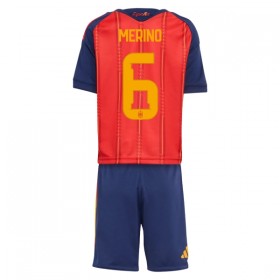 Camisola Espanha Merino 6 Criança Equipamento Principal Mundial de 2026 Manga Curta