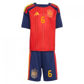 Camisola Espanha Merino 6 Criança Equipamento Principal Mundial de 2026 Manga Curta