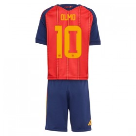Camisola Espanha Olmo 10 Criança Equipamento Principal Mundial de 2026 Manga Curta