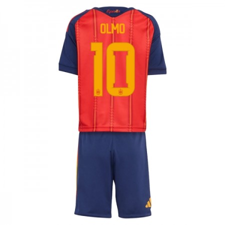 Camisola Espanha Olmo 10 Criança Equipamento Principal Mundial de 2026 Manga Curta
