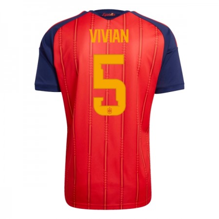 Camisola Espanha Vivian 5 Equipamento Principal Mundial de 2026 Manga Curta