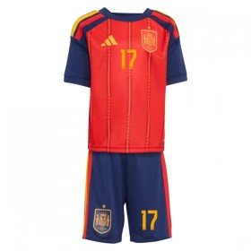 Camisola Espanha Williams JR 17 Criança Equipamento Principal Mundial de 2026 Manga Curta