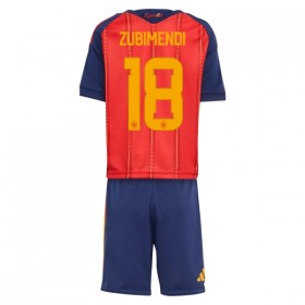 Camisola Espanha ZUBIMENDI 18 Criança Equipamento Principal Mundial de 2026 Manga Curta