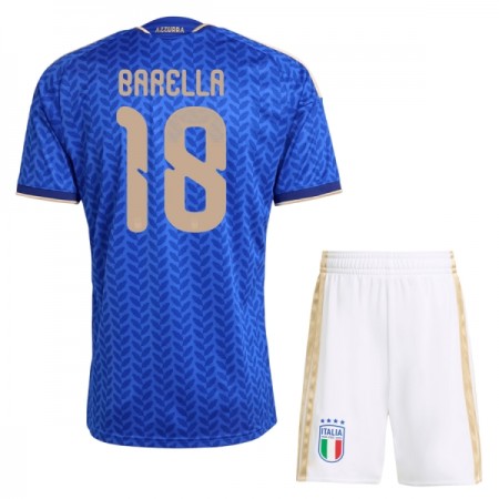 Camisola Itália Barella 18 Criança Equipamento Principal Mundial de 2026 Manga Curta